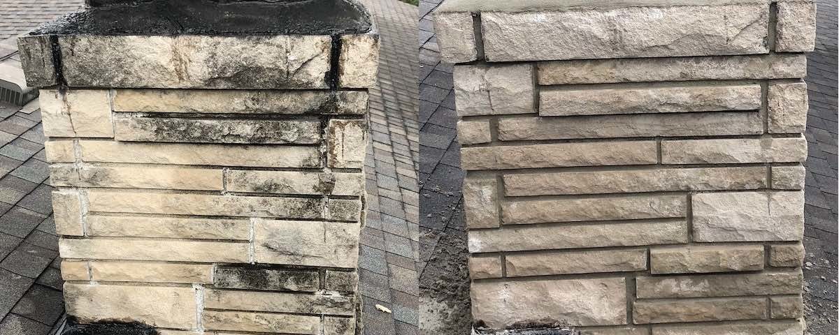 Chimney Repair Before and After | Masonry Repair