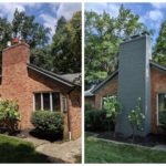 Painted Chimney Before and After